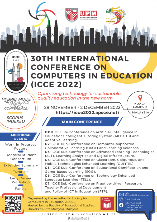 30TH INTERNATIONAL CONFERENCE ON COMPUTERS IN EDUCATION (ICCE 2022)