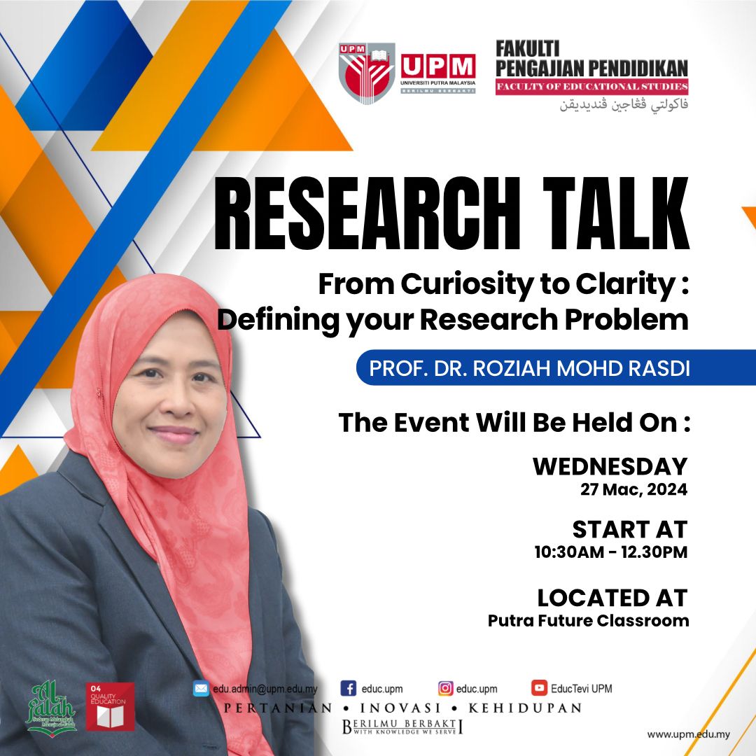 Research Talk Series 1 â€“ From Curiosity to Clarity: Defining Your Research Problem
